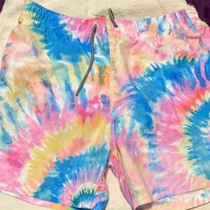 Men's Tie-Dye Swim Board Shorts - Multi